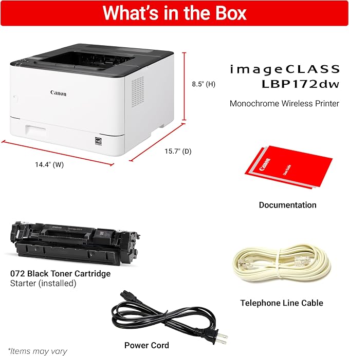 Canon imageCLASS LBP172dw – Monochrome Duplex, Wireless Laser Printer, Single - Image 8