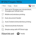 HP ENVY Inspire 7955e Wireless Color Inkjet Printer, Easy setup, Mobile printing - Image 2