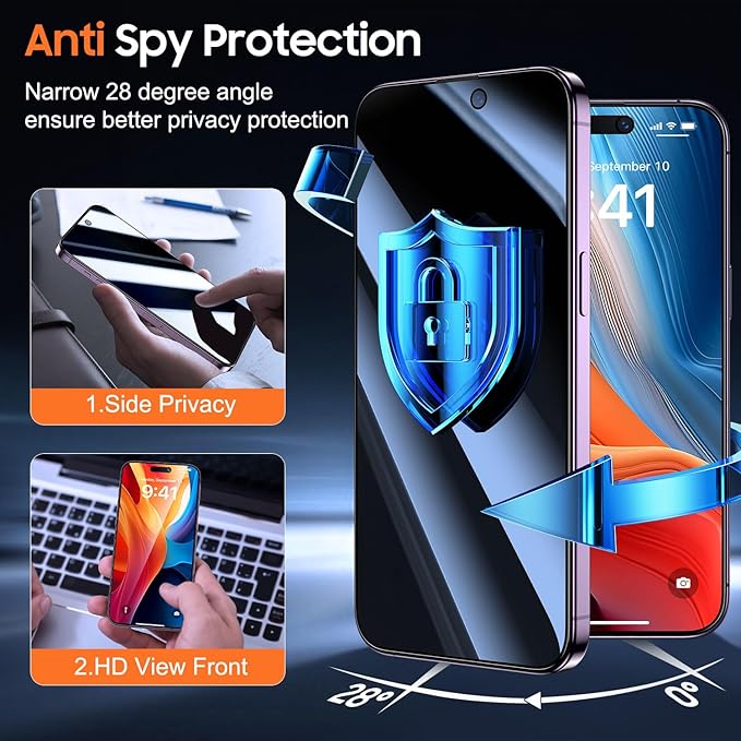 UniqueMe for iPhone 14 Pro Privacy Screen Protector - Image 2