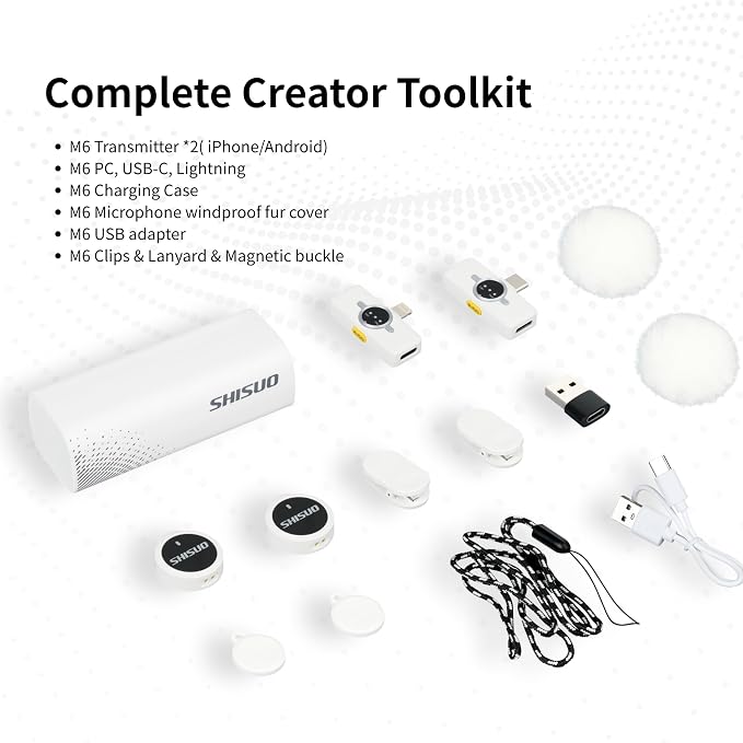Wireless Lavalier Microphone for iPhone Android, Mini Clip-On Mic - Image 8