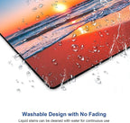 Beach Sunrise Mouse Pad, Seaside Wave Sunset Mouse Pad Custom Design, Square - Image 5