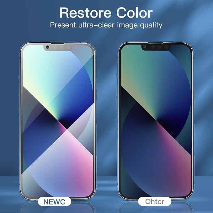 NEW'C 3 Pack Privacy for iPhone 13 Mini Screen Protector, Enhanced 28-Degree - Image 7