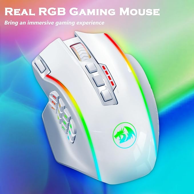 Redragon Wireless Gaming Mouse, MMO Gaming Mouse UP 16, 000 DPI, 16 Macro - Image 6