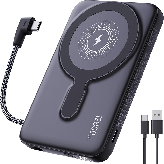 2025 Latest Magnetic Wireless Power Bank, 12800mAh Portable Charger by FancyBean