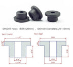 10 pcs 13/16" Drill Hole，3/8" ID Black Silicone Top hat Rubber Grommets - Image 2