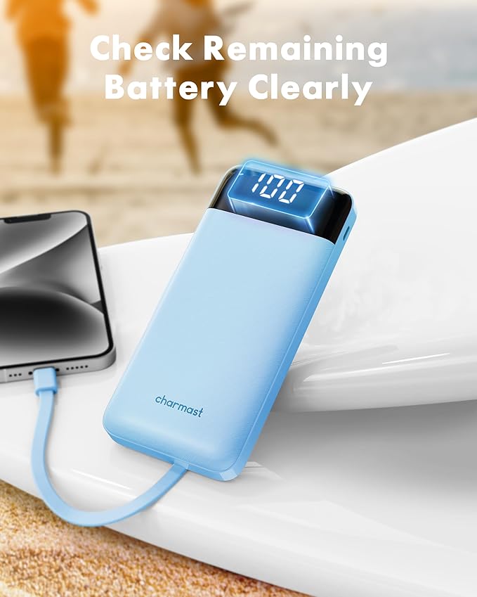 Charmast Portable Charger with Built in Cables, Power Bank with Cords Wires - Image 7