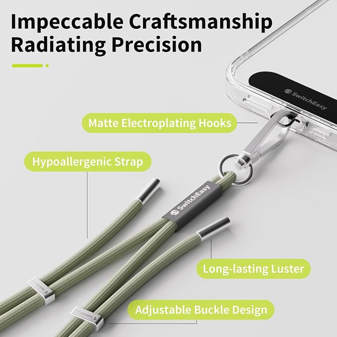 SWITCHEASY 6mm Adjustable Crossbody Phone Strap Compatible - Image 3