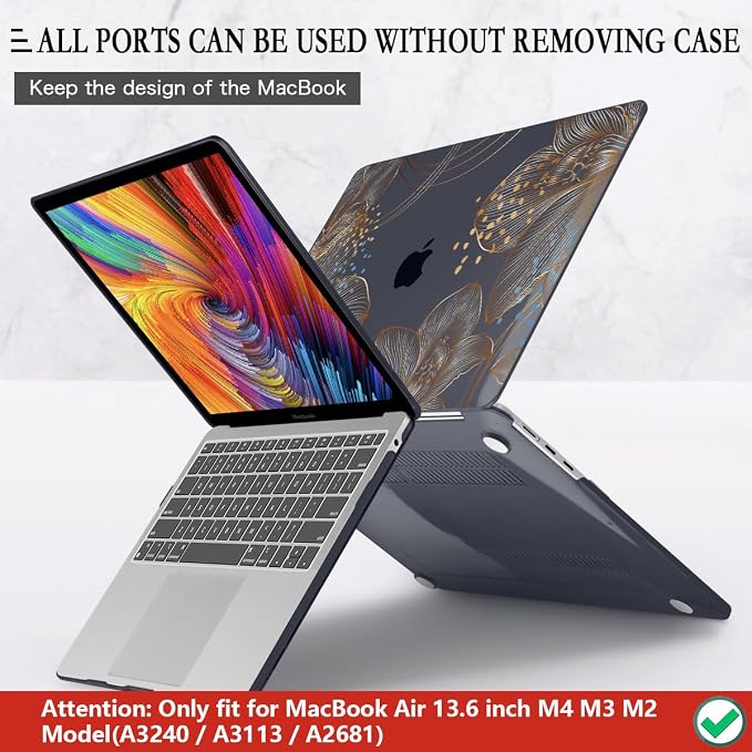 CISSOOK Gorgeous Flower Case for MacBook Air 13.6 inch M4 M3 M2 2025 2024 2022 - Image 5