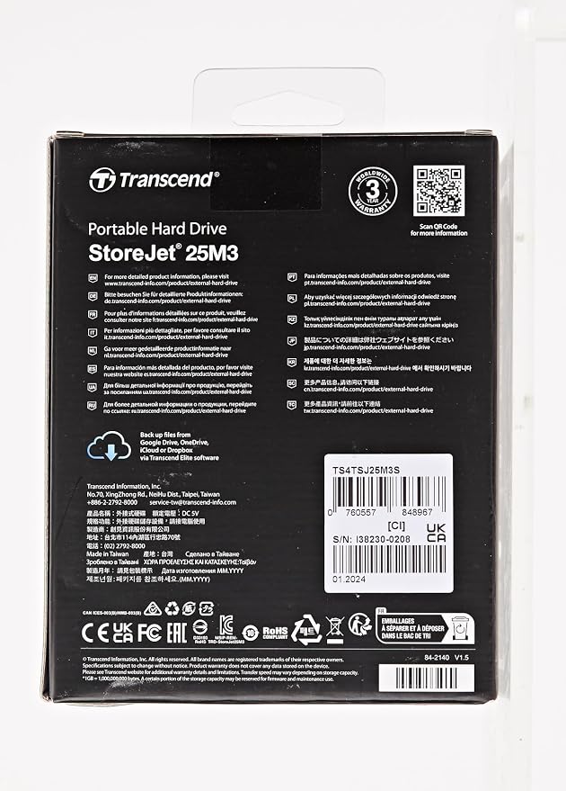 Transcend 4TB SJ25M3, USB 3.1 Portable Hard Drive Rugged, Anti-Shock Resistant - Image 8