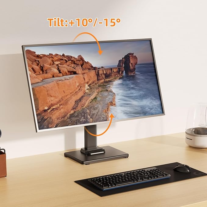 Suptek Single LCD Computer Monitor Free-Standing Desk Stand Mount Riser - Image 4