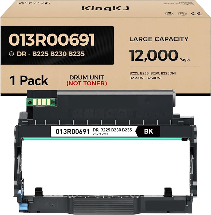 KingKJ 013R00691 B230 B225 B235 Drum Unit Black 1-Pack High-Yield Replacement by KingKJInkToner