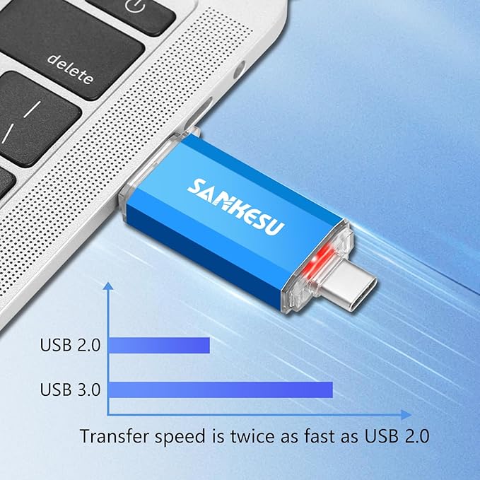 64GB 3.0 USB C Flash Drive, USB-A & Type-C OTG Thumb Stick, Dual Memory Sticks - Image 3