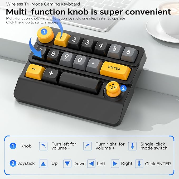 Adventurers W909 Wireless RGB Mechanical Numeric Keypad, Hot-Swappable - Image 3