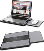 AboveTEK Portable Laptop Lap Desk w/Retractable Left/Right Mouse Pad Tray by AboveTEK