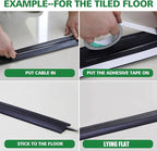 10ft Floor Cable Cover Heavy Duty PVC Cord Cover Wire Cover to Prevent Trip - Image 5