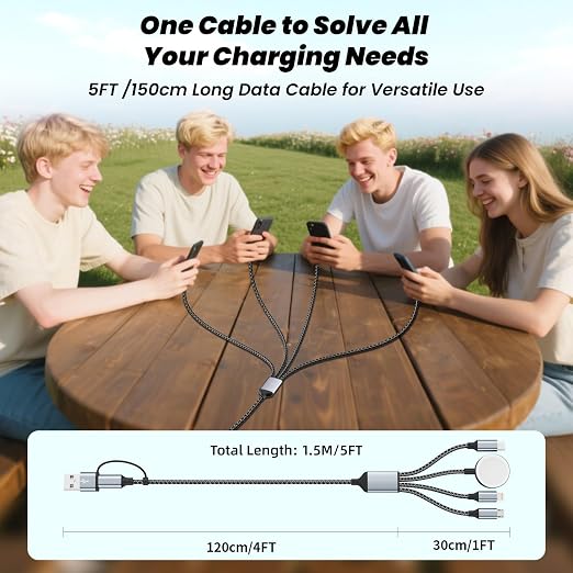 Travel Essentials 4 in 2 Multi Charging Cable - Image 7