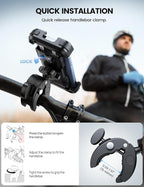 Lamicall Motorcycle Phone Mount, Bike Phone Holder - Image 4