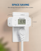DEWENWILS 24 Hour Programmable Digital Timer Outlet, 2 Pack Timers - Image 3