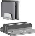 JARLINK 4-in-1 Adjustable Vertical Laptop Stand Holder, Aluminum Dual Slots by JARLINK