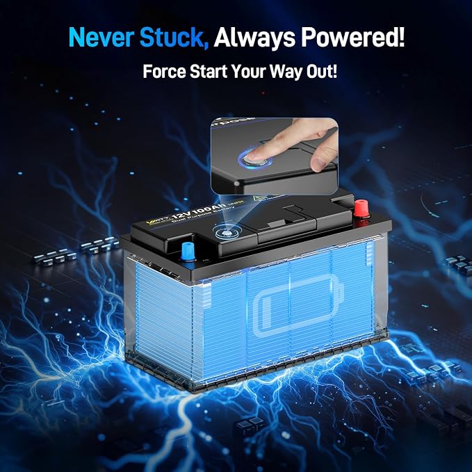12V 100Ah Bluetooth LiFePO4 Battery, Lithium Battery - Image 8
