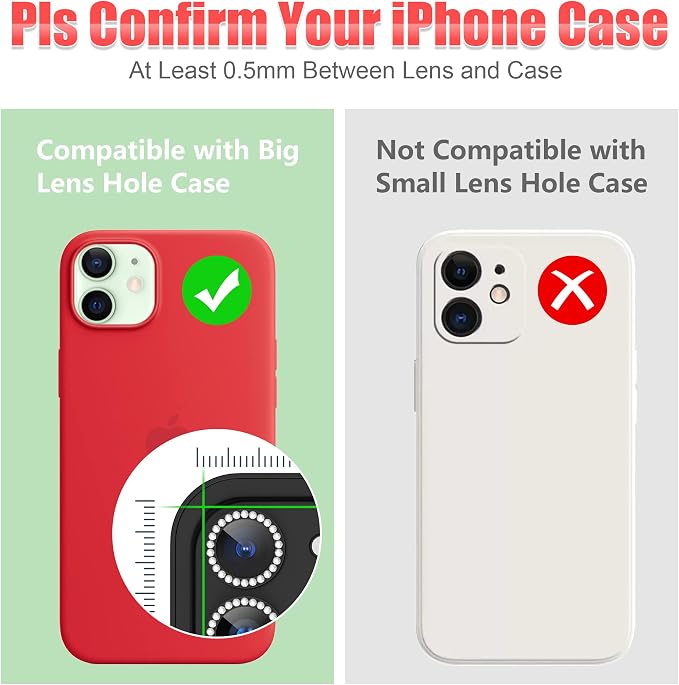 AGVEE 3+3 6 Pack for iphone 12 Pro/12/12 Mini/11 Pro Max/11 Pro/11 Camera Lens - Image 3