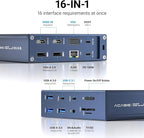 ACASIS USB C Docking Station Dual Monitor, 16-in-1 Laptpop Docking Station - Image 2