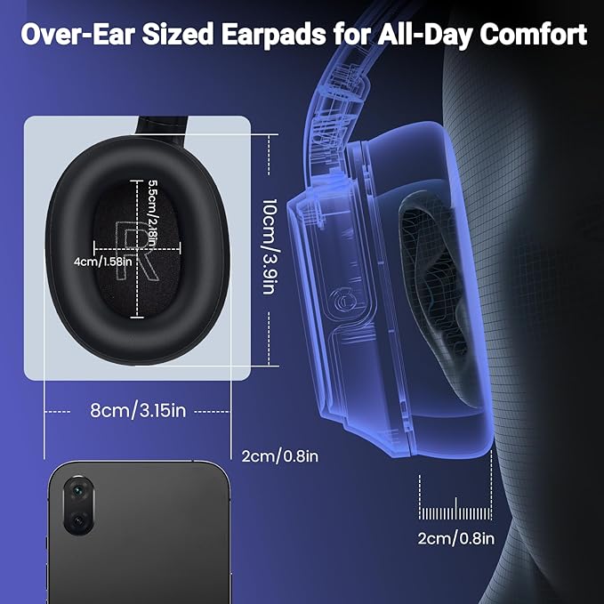 Headset with Microphone for PC, USB Computer Headsets AI-Powered Environmental - Image 3