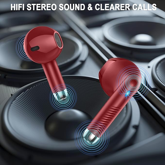 Wireless Earbuds, 40H Playback Mini Case IP7 Waterproof Sports Earphones - Image 6