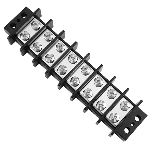 GLOSO TBE Double Row Stainless Terminal Blocks, Marine Grade, 4-14 AWG Cu by GLOSO
