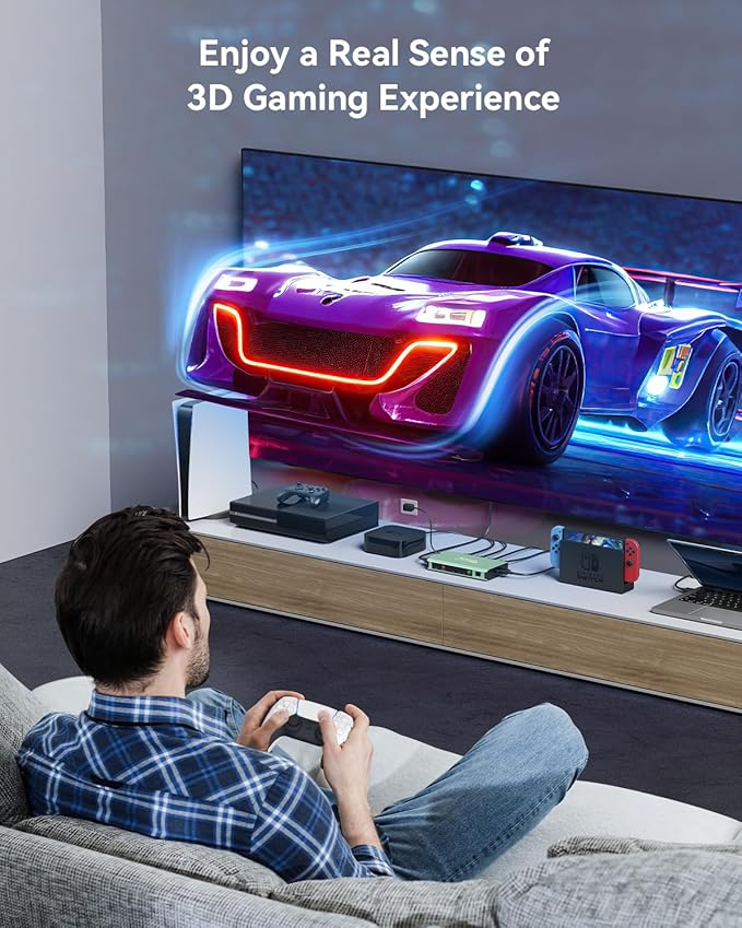 HDMI Switch 5 in 1 Out 4K@60Hz, GANA HDMI Splitter Switcher - Image 5