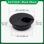 2 Pcs Desk Grommet 1-1/2" / 38 mm, Desk Cord Hole Cover, Cable Grommet ABS - Image 8