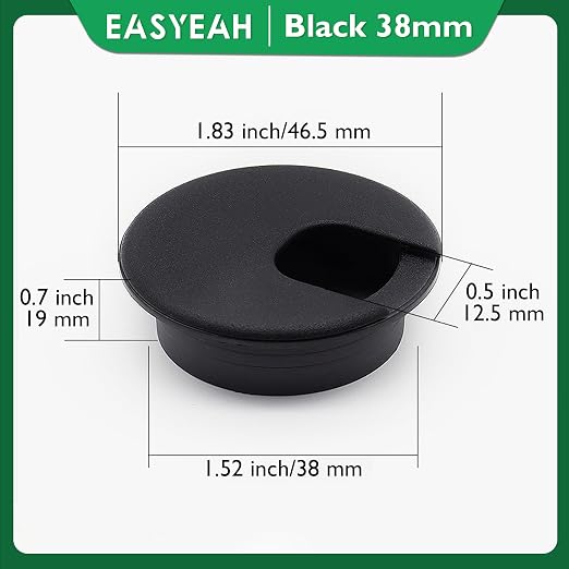 5 Pcs Desk Grommet 1-1/2" / 38 mm, Desk Cord Hole Cover, Cable Grommet ABS - Image 8
