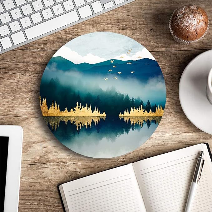 Mouse Pad, Round Personalized Computer Mouse Pads - Image 5
