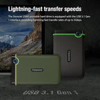 Transcend 2TB USB 3.1 Gen 1 StoreJet 25M3S SJ25M3S Rugged External Hard Drive - Image 7