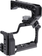 FocusFoto Camera Cage +Top/Side Handle Grip Kit, Aluminium Alloy Video by FocusFoto