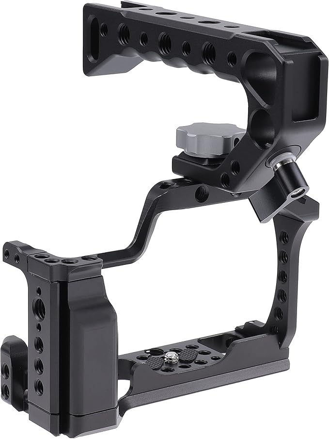 FocusFoto Camera Cage +Top/Side Handle Grip Kit, Aluminium Alloy Video by FocusFoto
