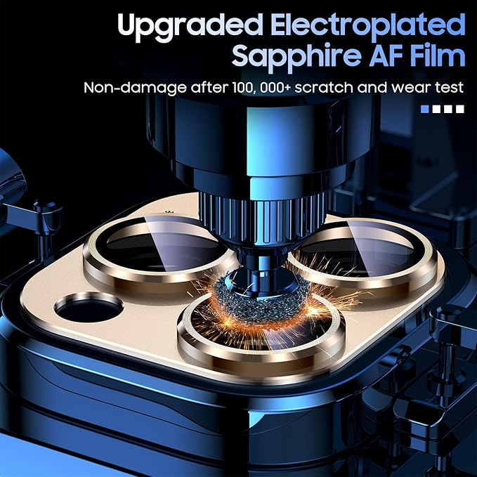 Uyiton for iPhone 13 Pro/iPhone 13 Pro Max Camera Lens Protector, Metal Ring - Image 6