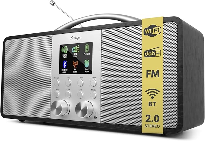 Lemega IR6 Internet Radio with Podcasts & Bluetooth Streaming, FM Stereo Radio by LEMEGA