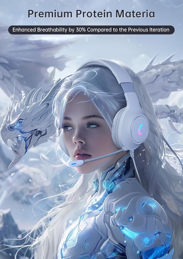 CM7002 Gaming Headset for PS5, Xbox Series, Surround Sound RGB Gaming Headphones - Image 6