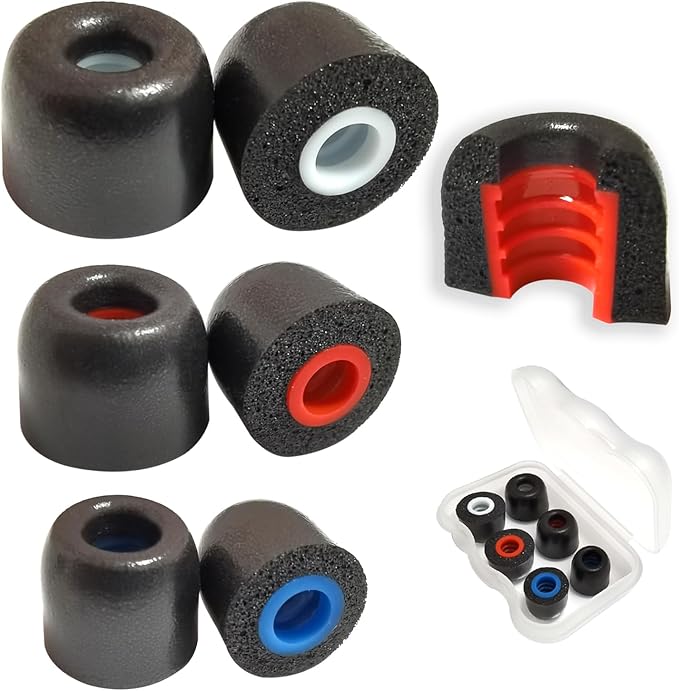 Memory Foam Earbuds Tips Replacement Fit 4.0mm-5.5mm Isolation Noise by EarbudsTipsAccessories