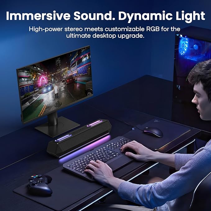 Deeyaple Computer Speakers, 40W Wireless Soundbar - Image 7