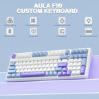 AULA F99 Wireless Mechanical Keyboard, Tri-Mode BT5.0/2.4GHz/USB-C Hot - Image 2