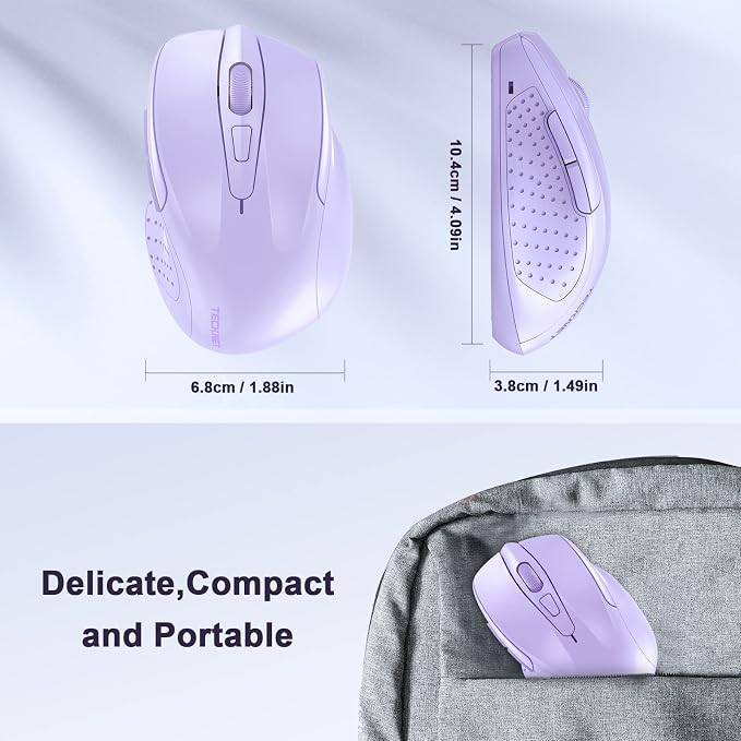 TECKNET Wireless Mouse, 2.4G Ergonomic Optical Mouse, Computer Mouse - Image 5