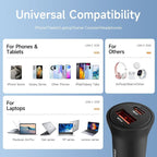 60W Car Charger USB C Fast Charge, Aluminum Dual Port Cigarette Lighter Adapter - Image 6