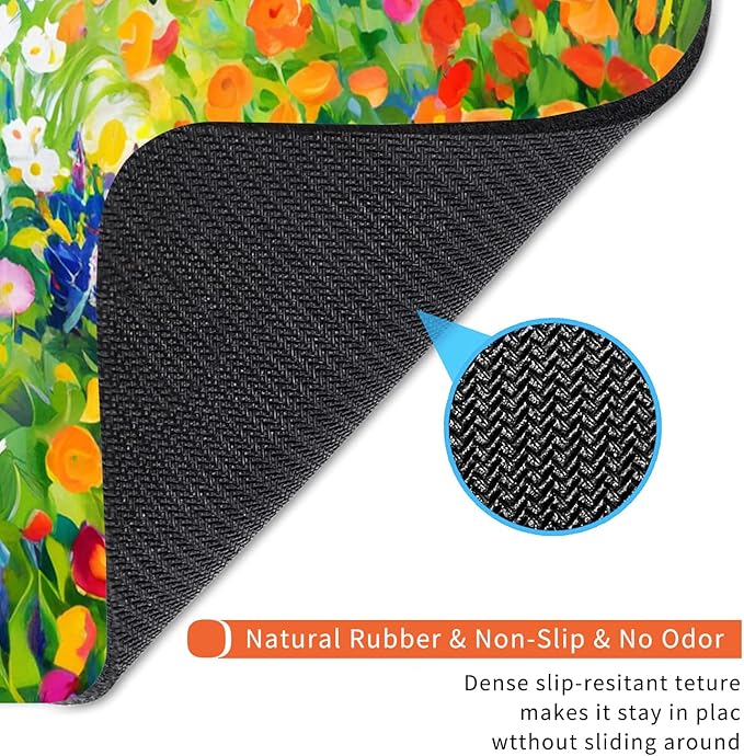 Square Mouse Pad Flowers Floral, Personalized Premium-Textured Custom Mouse Mat - Image 5