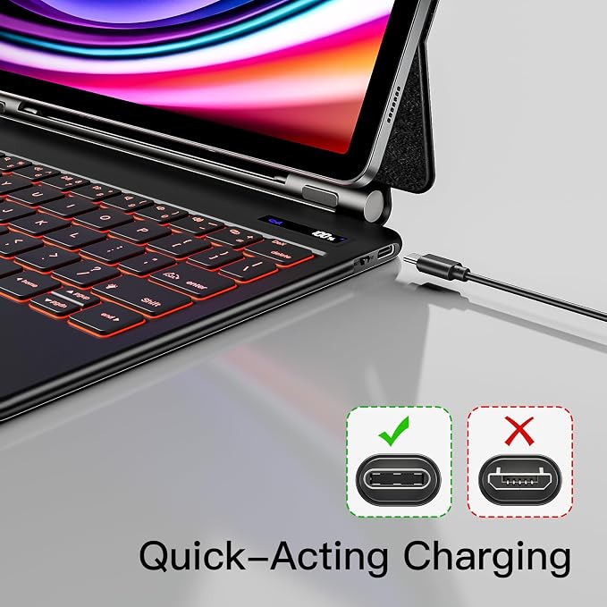 Magentic Keyboard Case for Samsung Galaxy Tab S10 FE/S9 FE 5G 10.9", Tab - Image 7