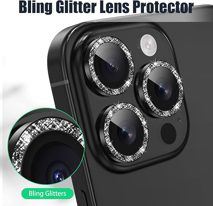 AGVEE 3+3 6 Pack for iPhone 16 Pro 6.3" / 16 Pro Max 6.9" Camera Lens Cover - Image 5