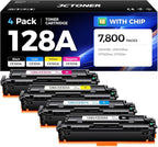 128A Toner Cartridge 4-Pack High Yield Replacement by JCTONER