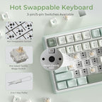 RK ROYAL KLUDGE R98 Pro Creamy Mechanical Keyboard, 96% Wired Gaming Keyboard - Image 7