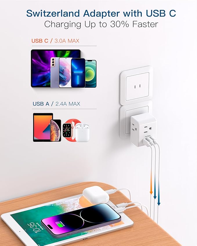 2 Pack US to Japan Plug Adapter, 2 Prong to 3 Prong Outlet Adapter - Image 4